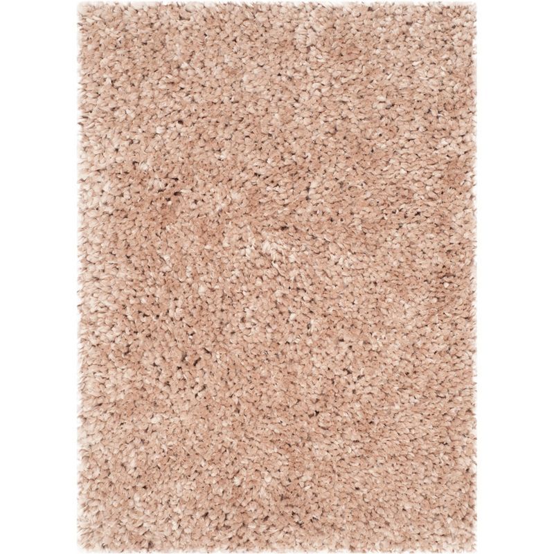 Beige Handmade Tufted Wool Shag Rug, 2x3 ft