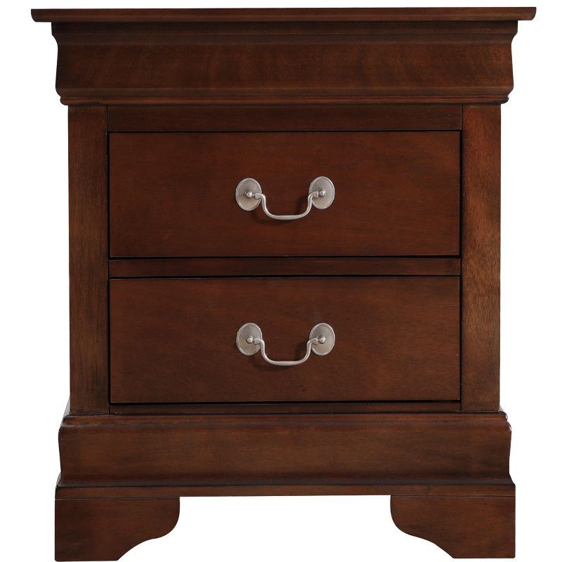 Louis Philippe Classic Cappuccino 2-Drawer Nightstand