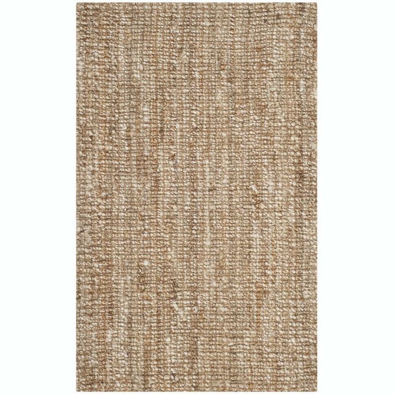 Hand-Knotted Cascade Square Wool Rug in Natural/Ivory