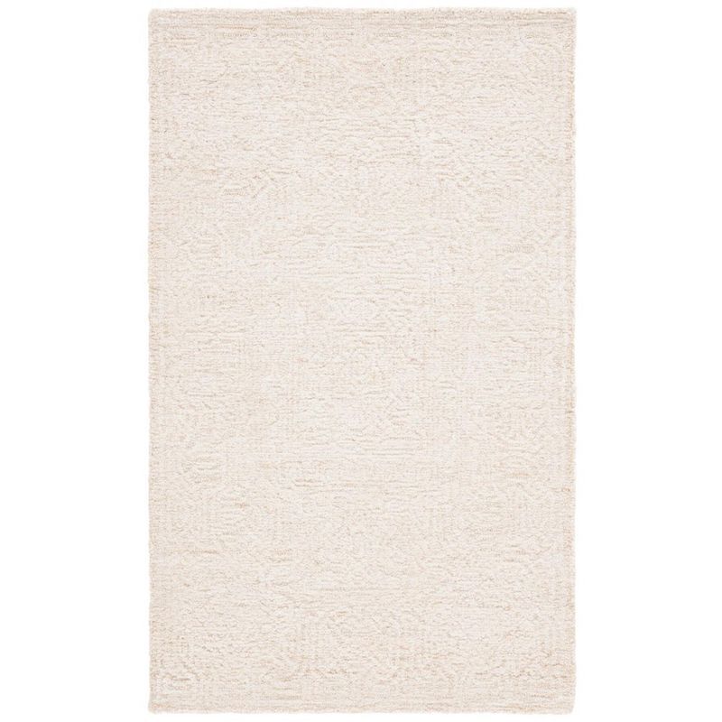 Ivory Hand Tufted Wool Round Area Rug