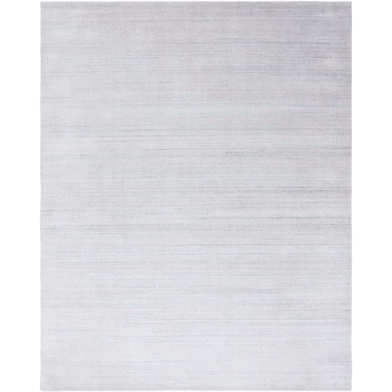 Hand-Knotted Silver Mirage 9' x 12' Wool-Blend Area Rug