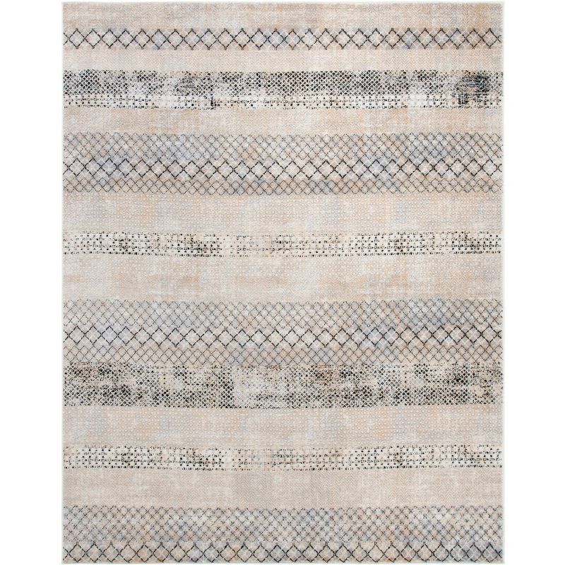 Amelia 8' x 10' Grey and Gold Synthetic Reversible Area Rug