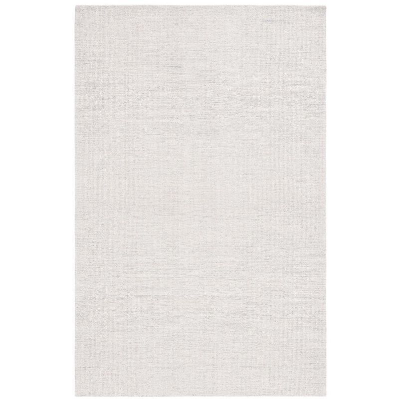 Ivory Hand Tufted Wool Rectangular Area Rug 5' x 8'