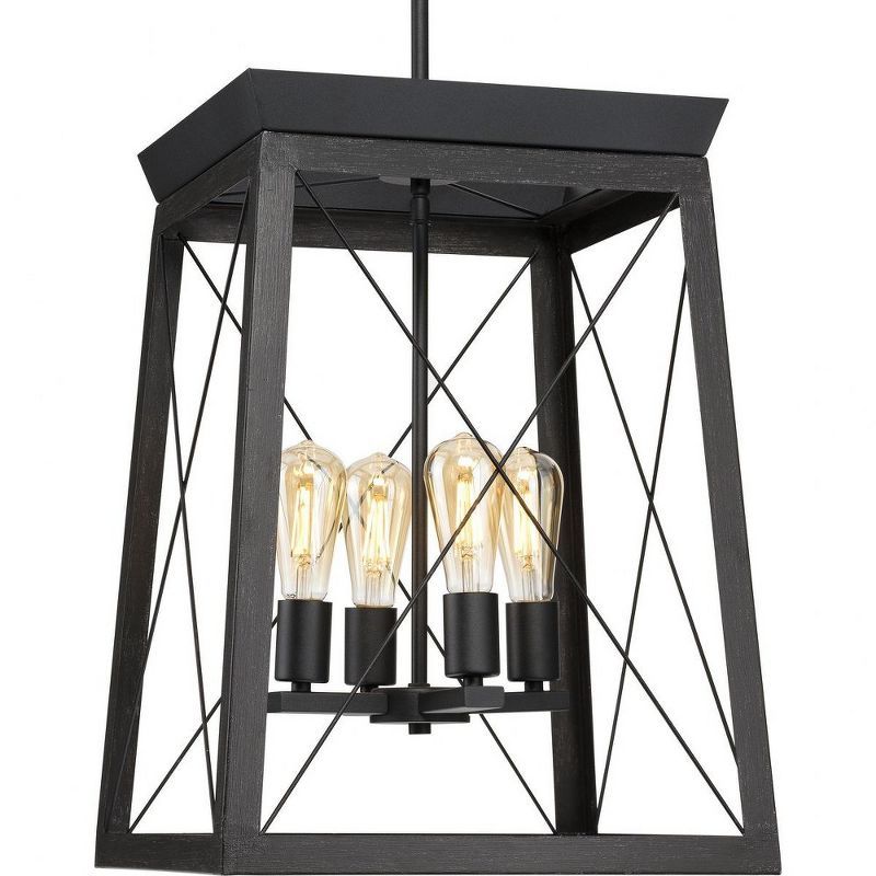 Briarwood Textured Black 4-Light Farmhouse Chandelier