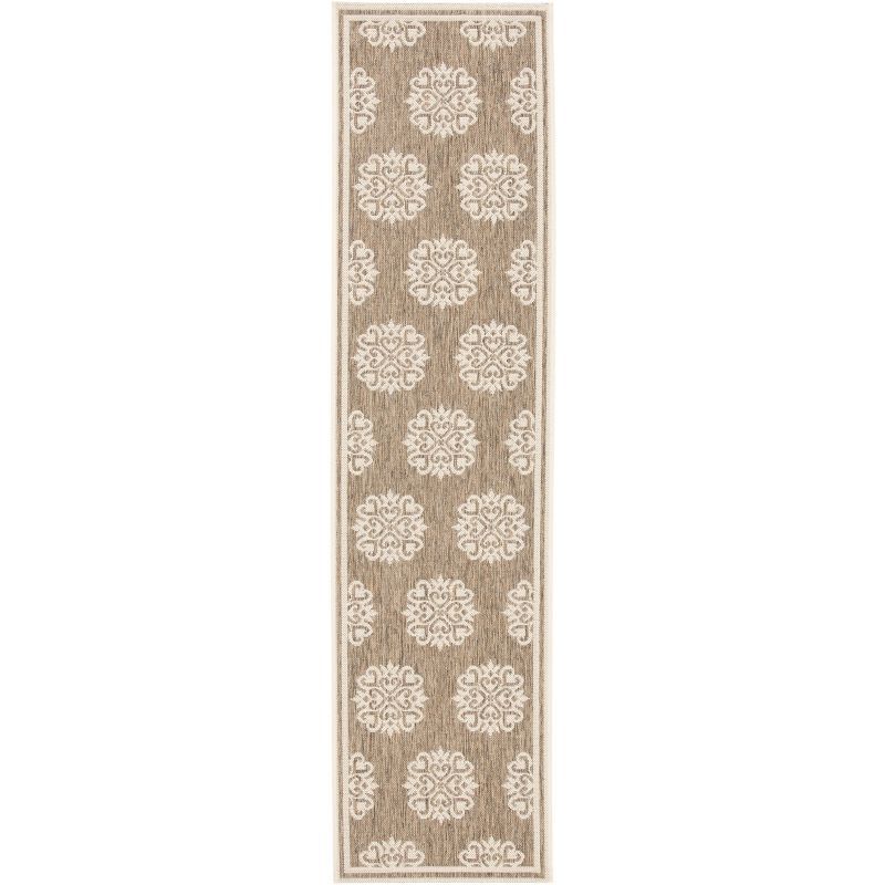 Beach House Beige Cream Non-slip Stain-resistant Runner Rug