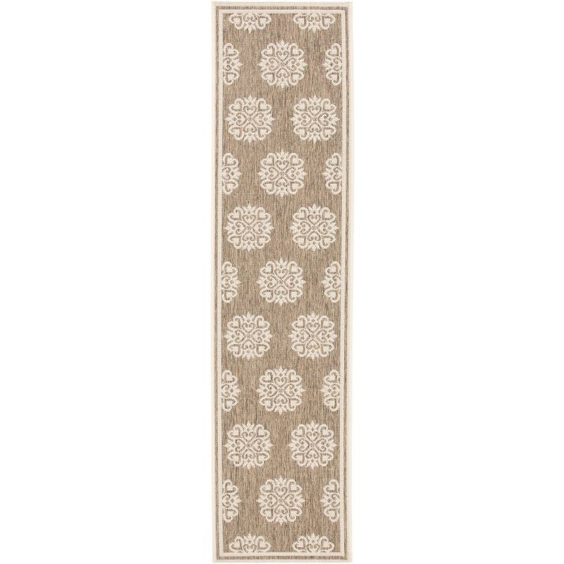 Beach House Beige Cream Non-slip Stain-resistant Runner Rug