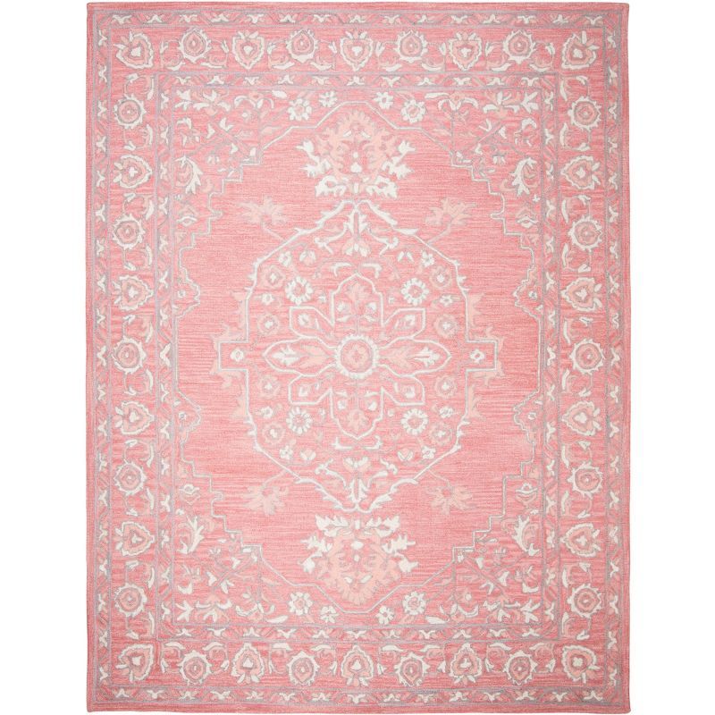 Ivory Elegance Hand-Tufted Wool Square Area Rug, 8' x 10'