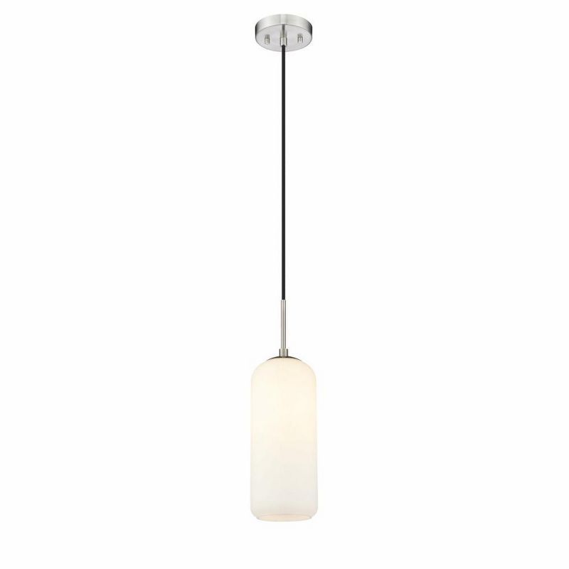 Monty 17" Brushed Nickel and Glass LED Pendant Light