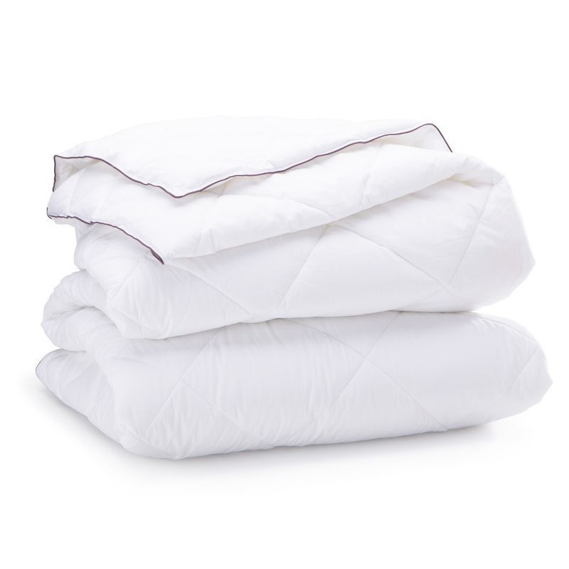 Queen White Cotton Down Alternative Reversible Comforter