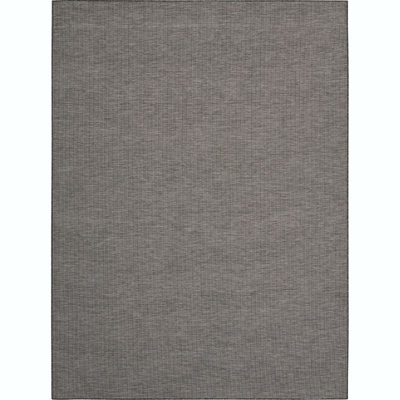 Charcoal Gray 10' x 14' Synthetic Flat Woven Area Rug