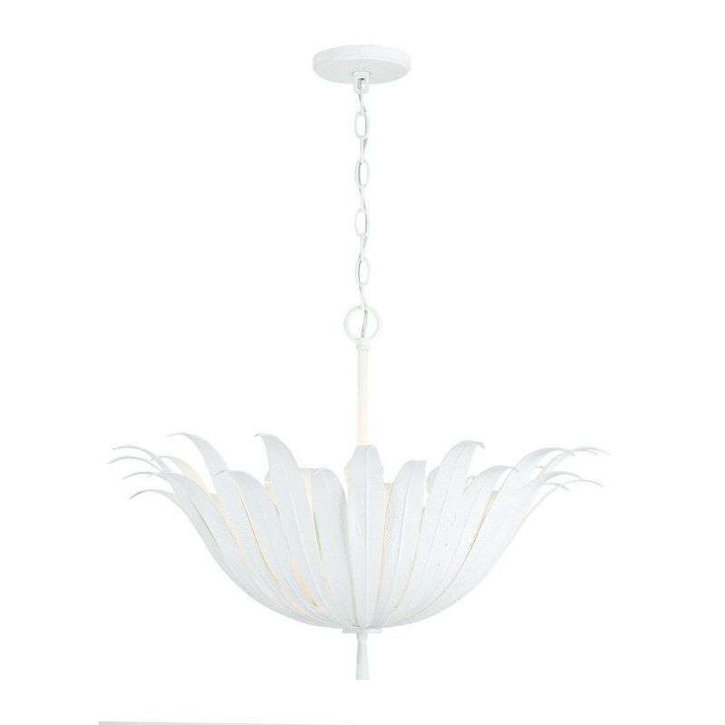 Eden Textured White 4-Light Bohemian Pendant Lamp