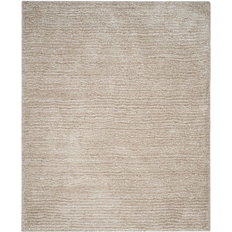 Ivory 8' x 10' Handmade Tufted Shag Rug