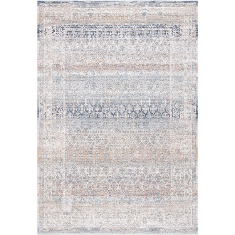 Handmade Gray Wool and Synthetic Rectangular Rug, 5'-3" x 7'-6"