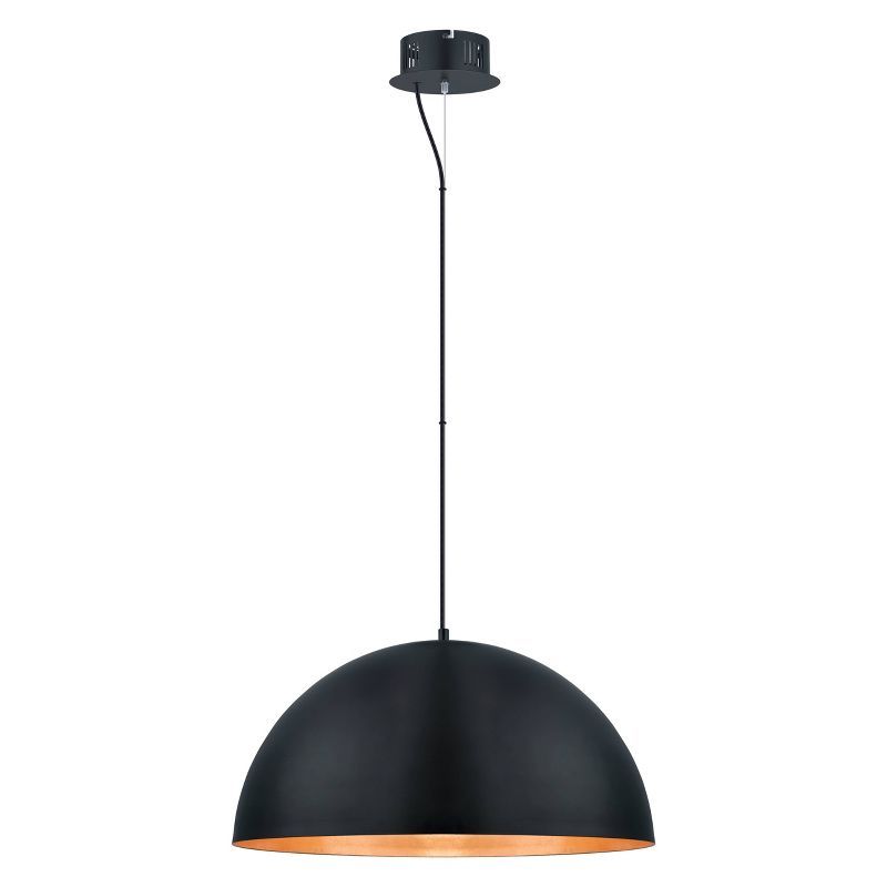 Gaetano 72" Black and Gold LED Bowl Pendant Light