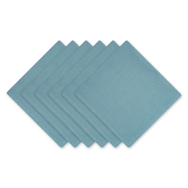 Smoke Blue Cotton Napkin Set of 6, 20x20 Inches