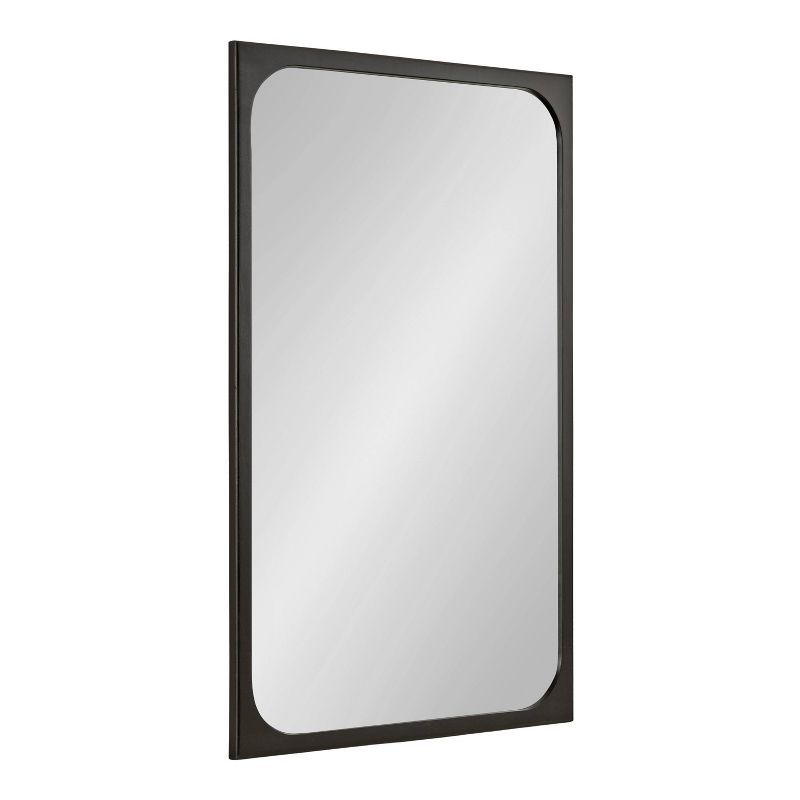 Kenai 24x36 Black Wood Rectangular Bathroom Vanity Mirror