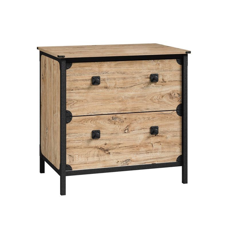 Milled Mesquite 2-Drawer Industrial Lateral File Cabinet