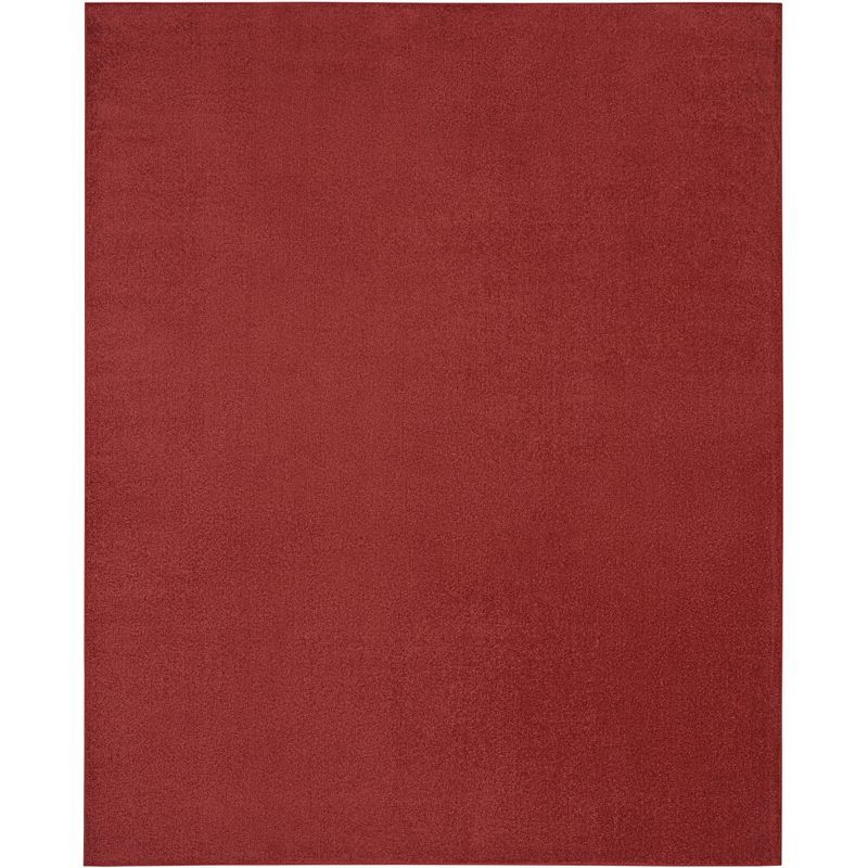 Brick Red 8' x 10' Easy Care Synthetic Area Rug