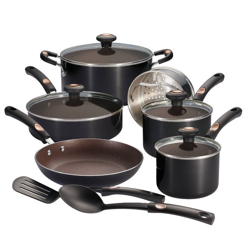 Tramontina 12-Piece Black Aluminum Nonstick Cookware Set