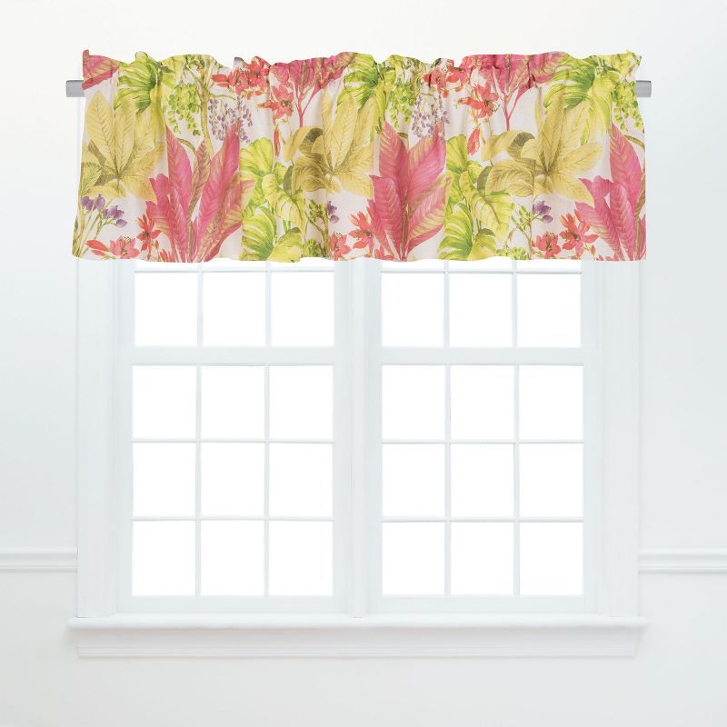 Moana Tropical Cotton Light Filtering Valance with Rod Pocket