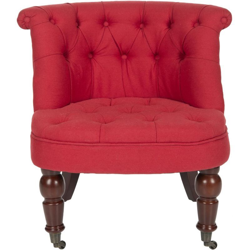 Cranberry Barrel Spot Wood Transitional Armless Chair