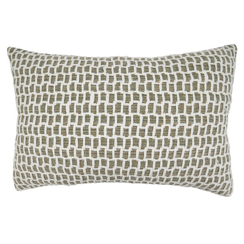 Natural Cotton Net Design Throw Pillow Cover