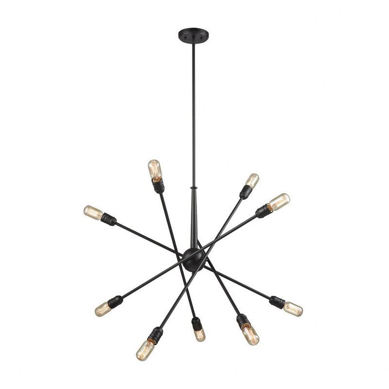 Delphine 33-Inch Oil Rubbed Bronze Starburst Chandelier