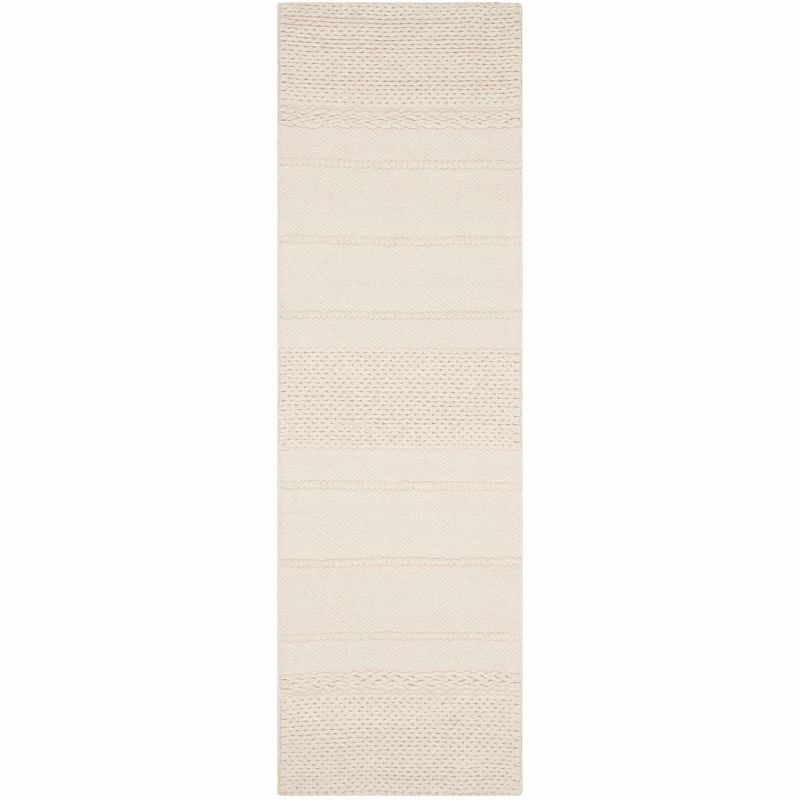 Ivory Elegance Hand-Tufted Wool Runner Rug, 2'3" X 6'