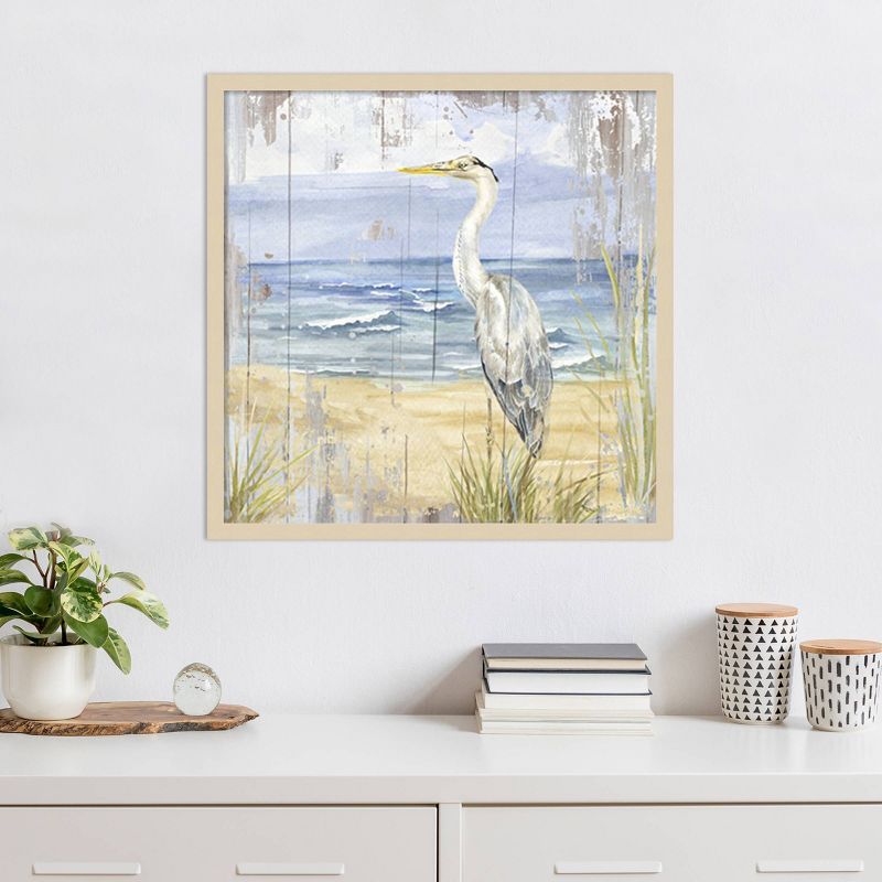 Birds of the Coast Rustic II Natural Framed Wall Art