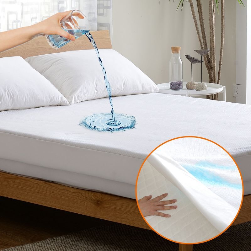 King Ultra Soft White Tencel Waterproof Mattress Protector