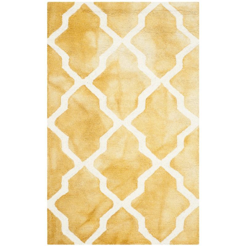 Artisan Gold & Ivory Hand-Tufted Wool Accent Rug - 2' x 3'