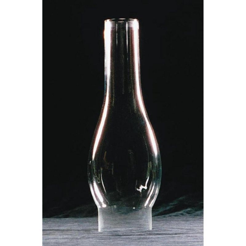 Clear Glass Oval Lamp Chimney for Oil Lanterns, 10 Inches High