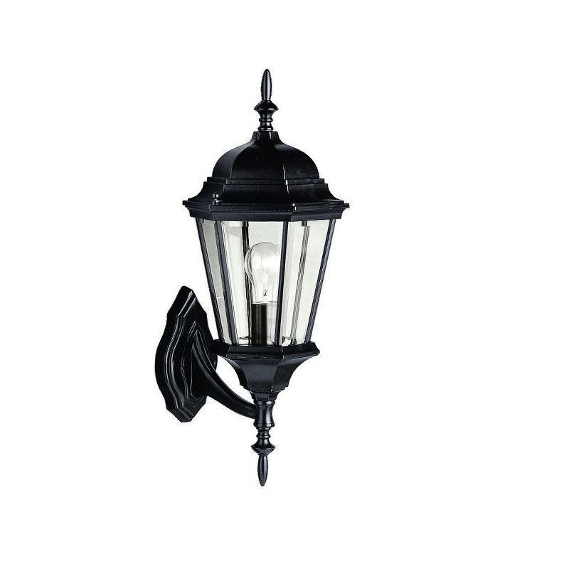 Madison Black 20" Outdoor Wall Lantern with Clear Glass