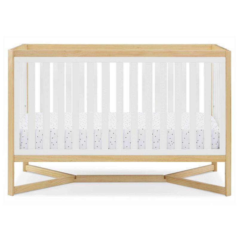 Tribeca White and Natural 4-in-1 Convertible Baby Crib