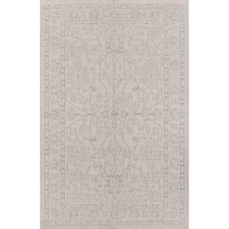 Elegant Gray Handmade Tufted Synthetic Area Rug 67"x47"