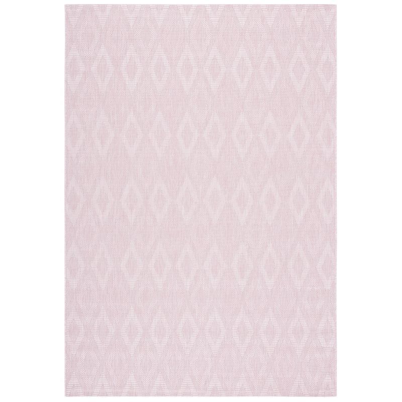 Reversible Red Synthetic 59" Rectangular Indoor/Outdoor Rug