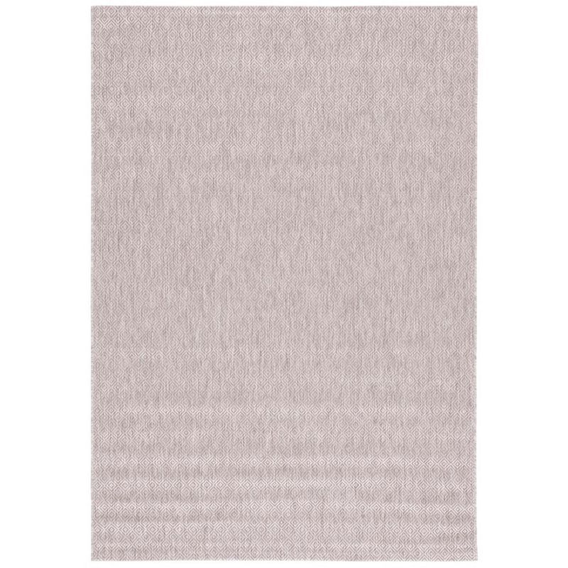 Beige Courtyard 59" Easy-Care Synthetic Indoor/Outdoor Area Rug