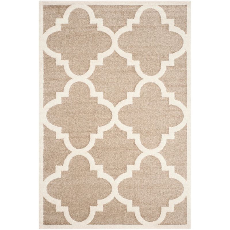 Reversible Wheat & Beige Synthetic 6' x 9' Easy-Care Area Rug