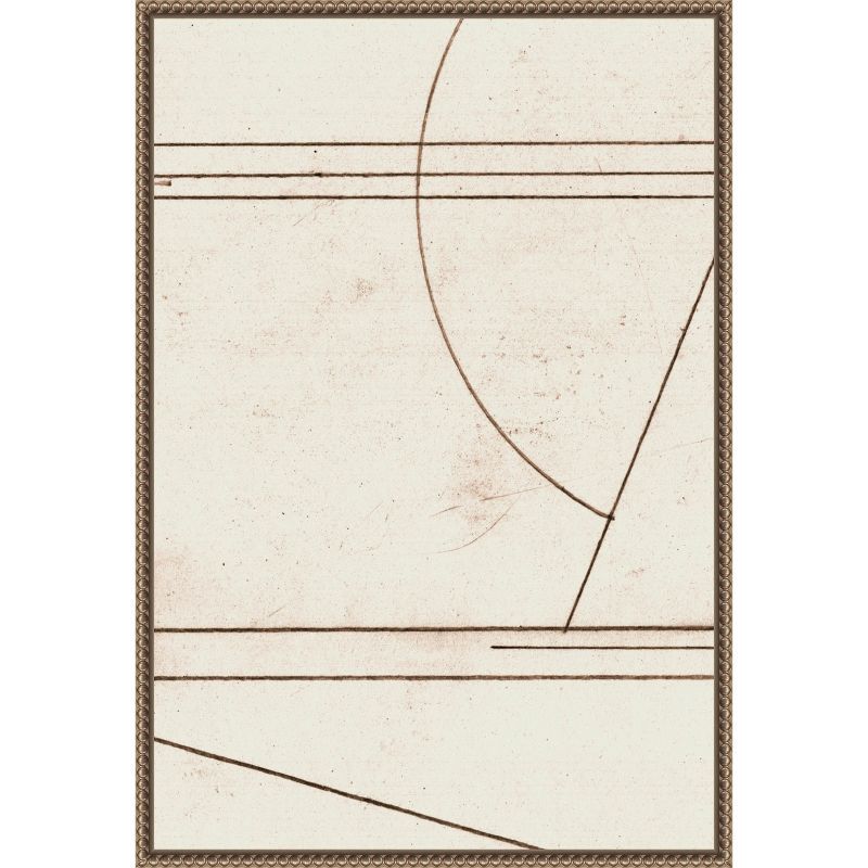 Minmod No1 Abstract Canvas Wall Art with Bronze Frame, 16 x 23-in