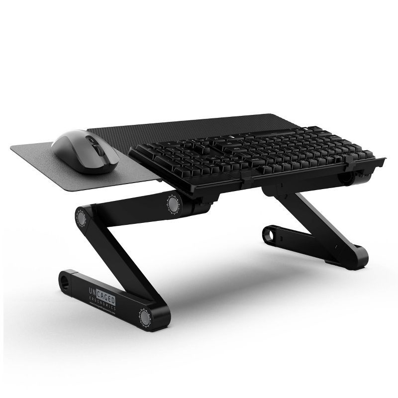 Black Adjustable Aluminum Keyboard and Mouse Platform