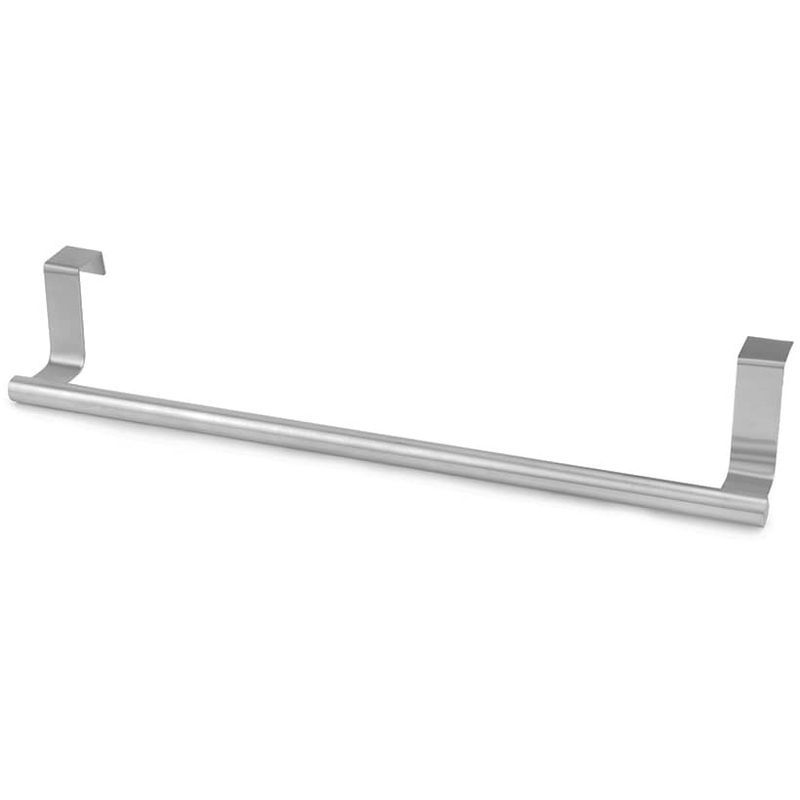 14-Inch Brushed Stainless Steel Over-the-Door Towel Bar