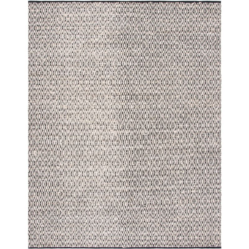 Montauk 8' x 10' Black Cotton Flat Woven Area Rug