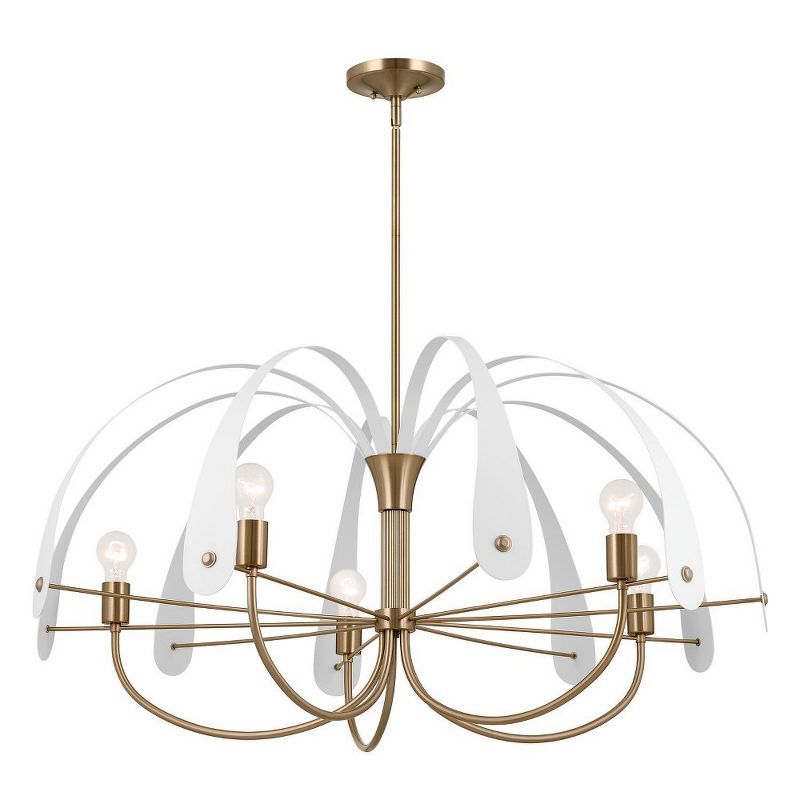 Petal 42.5 Inch 5 Light Champagne Bronze Chandelier