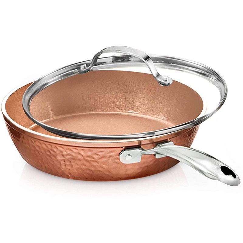 Gotham Steel 9.5" Copper Nonstick Fry Pan with Lid