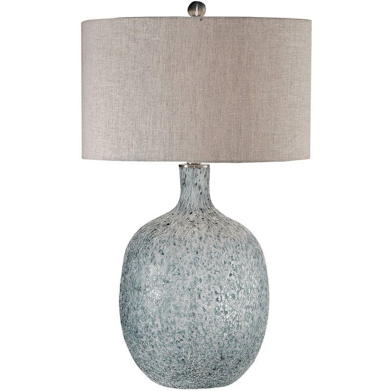 Oceaonna 30" Blue and Beige Textured Glass Table Lamp