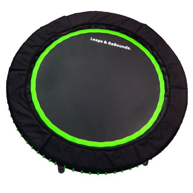 Leaps & Rebounds 48-Inch Black and Green Fitness Trampoline