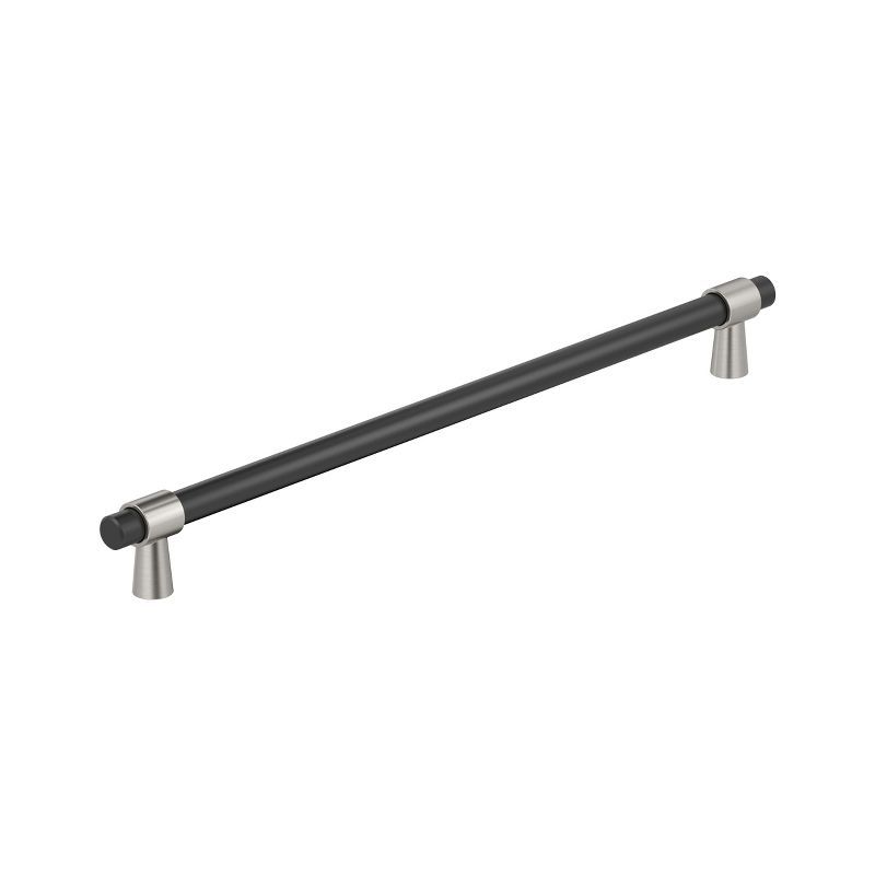 18-Inch Matte Black and Satin Nickel Appliance Pull