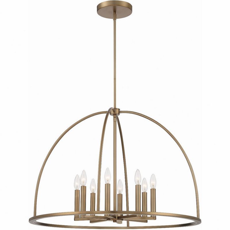 Abbott Vibrant Gold 8-Light Crystal Candle Chandelier