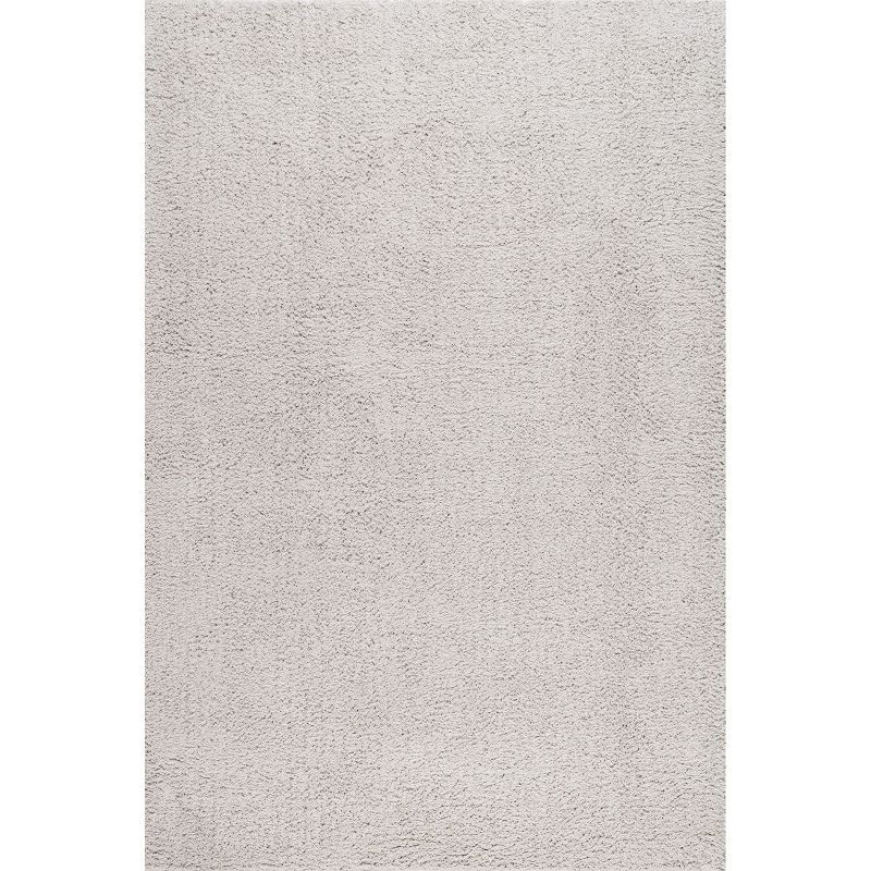 Kerra Gray Solid Polyester Stain-Resistant Runner Rug 2'8" x 8'