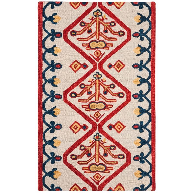 Aspen Ivory and Multi Southwestern Wool Area Rug